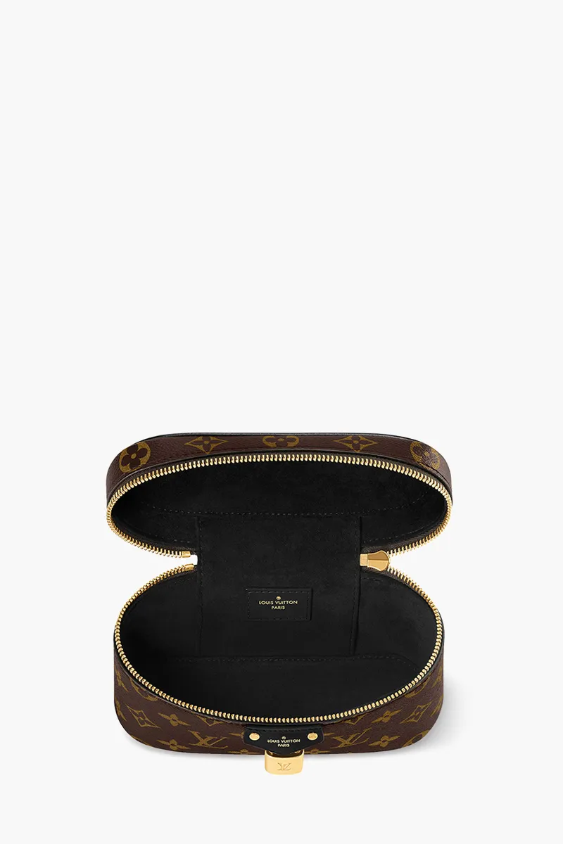 LOUIS VUITTON Vanity Chain Clutch in Brown/Beige Monogram Reverse Canvas 3