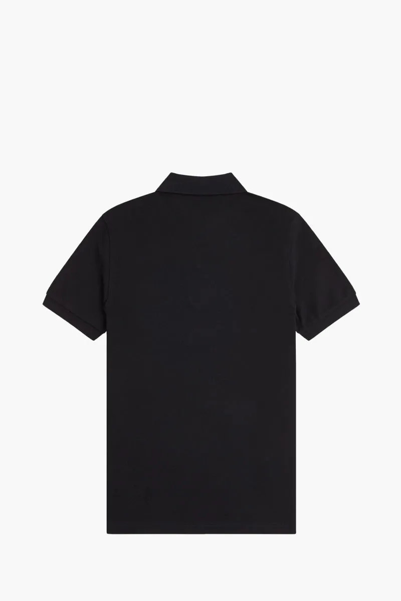 FRED PERRY Men Tennis Polo Shirt in Black/Shaded Stone Classic Cotton Piqué 2