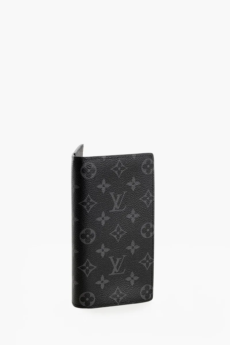LOUIS VUITTON Brazza Wallet in Grey Monogram Eclipse Canvas 1