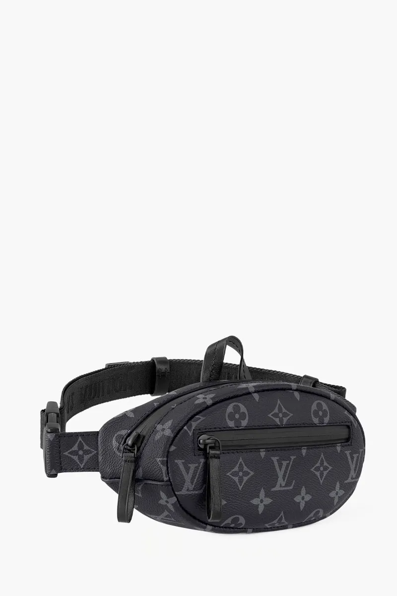LOUIS VUITTON Catch Belt Bag in Black Toile Monogram Éclipse 1