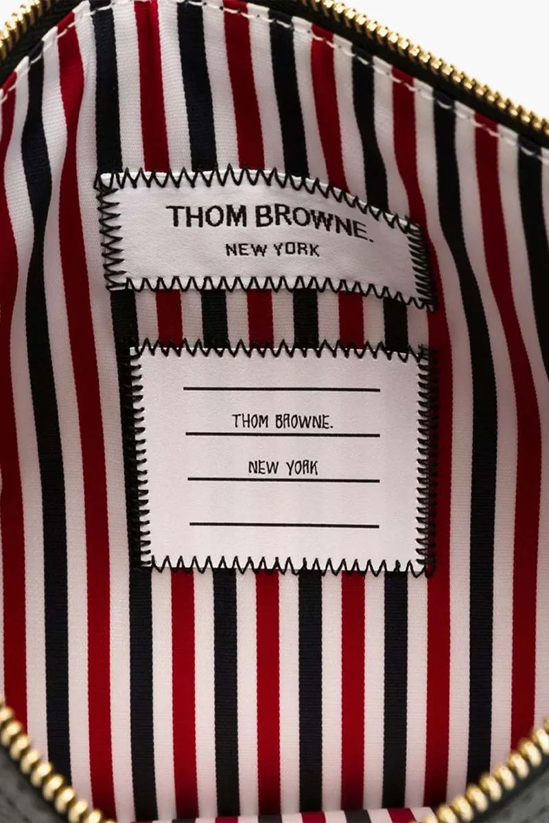 THOM BROWNE Small Document Holder in Black Pebble Grain Leather 3
