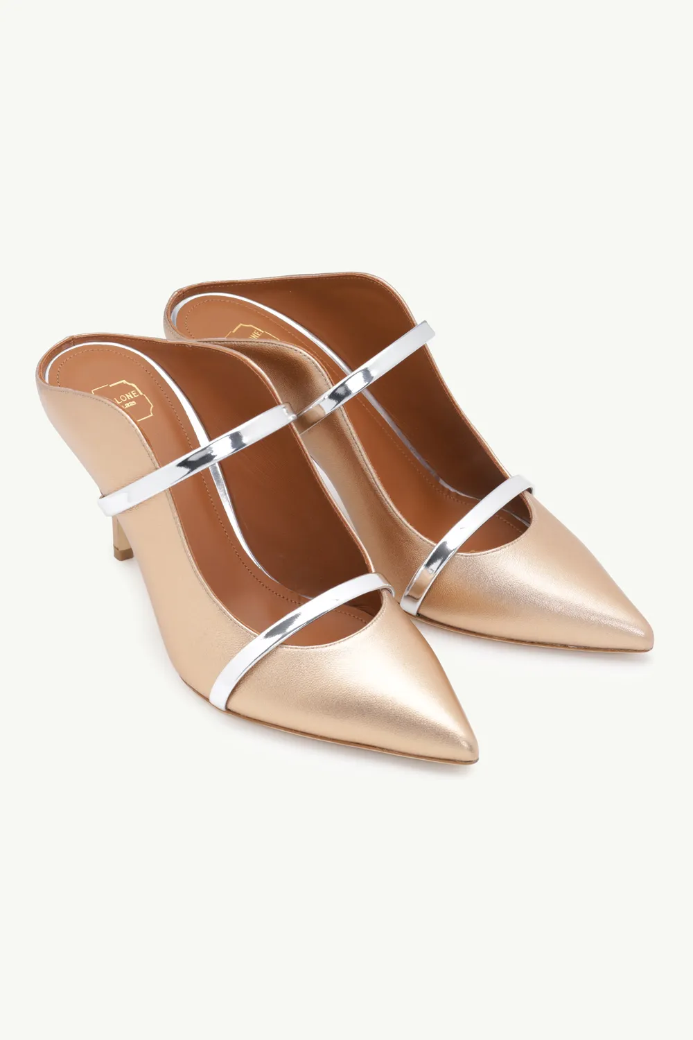 MALONE SOULIERS Maureen Pumps 70mm in Gold/Silver 1