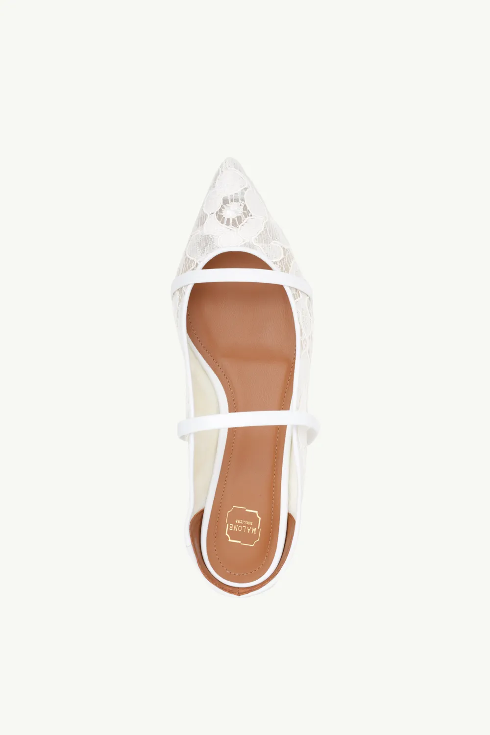 MALONE SOULIERS Maureen Lace Mules in White 3
