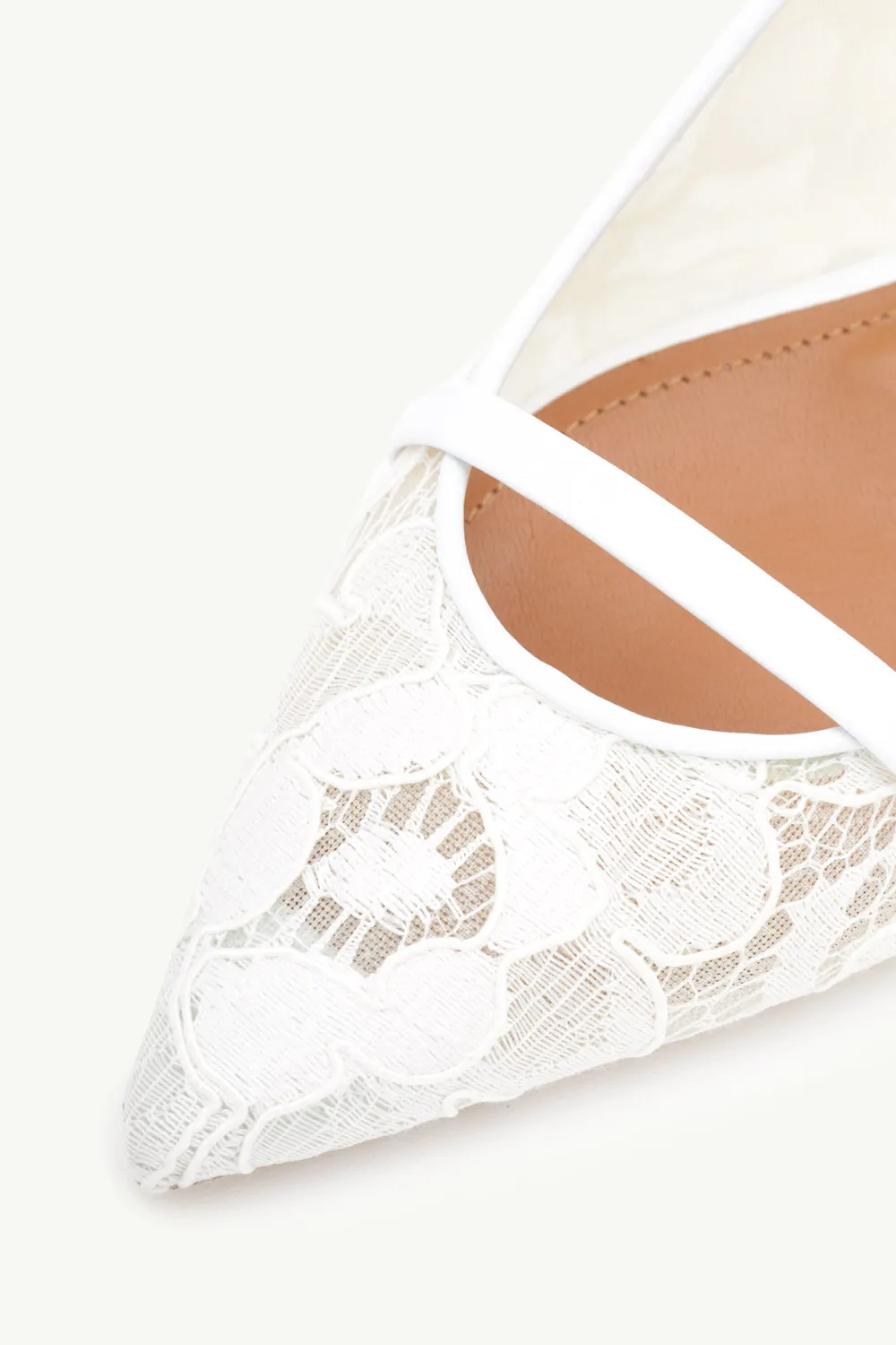 MALONE SOULIERS Maureen Lace Mules in White 4