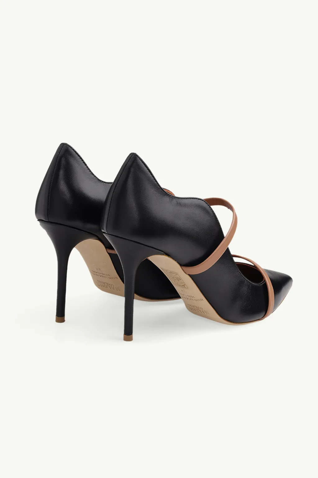 MALONE SOULIERS Maureen Heeled Pumps 85mm in Black/Nude 2