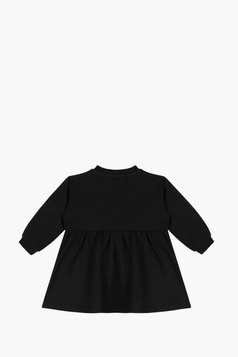 MOSCHINO Kids Midi Dress in Black Cotton 1