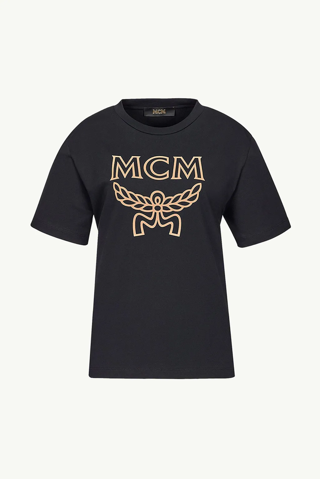 MCM Women Logo T-Shirt in Black 0
