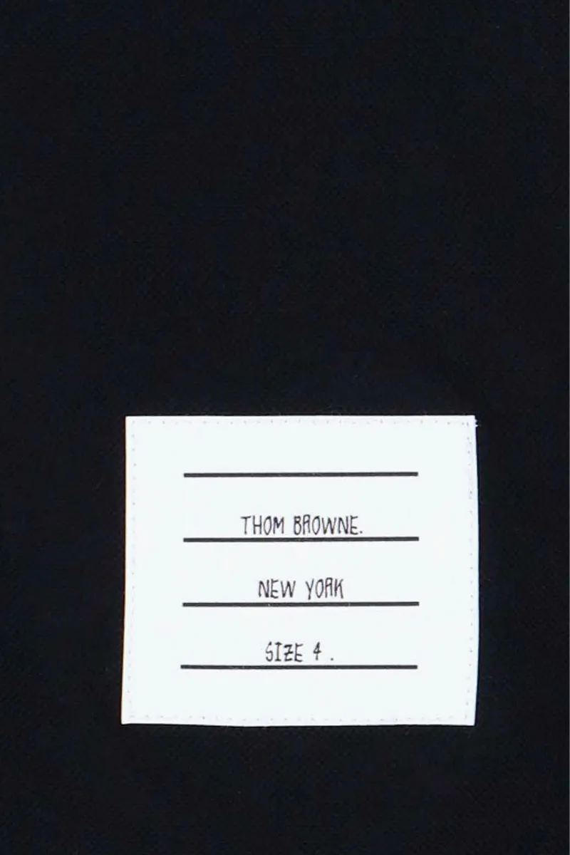 THOM BROWNE Men Pique Pocket Polo Shirt in Navy Cotton 2
