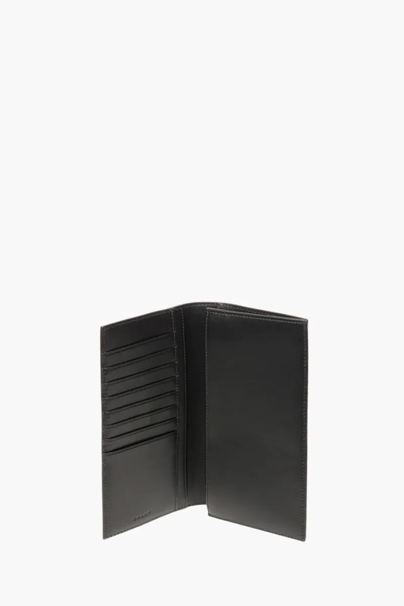 BALLY Mythos Continental Wallet in All Black Recycled Leather 2