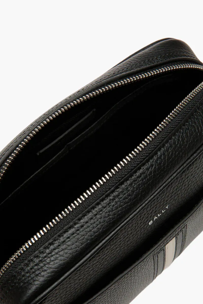 BALLY Ribbon Washbag in Black Leather 2