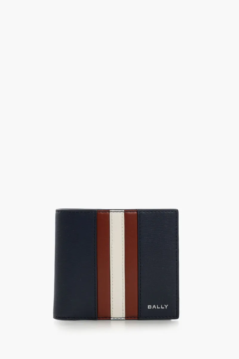 BALLY Mythos Bifold Wallet in Blue/Red/White Recycled Bovine Leather 0