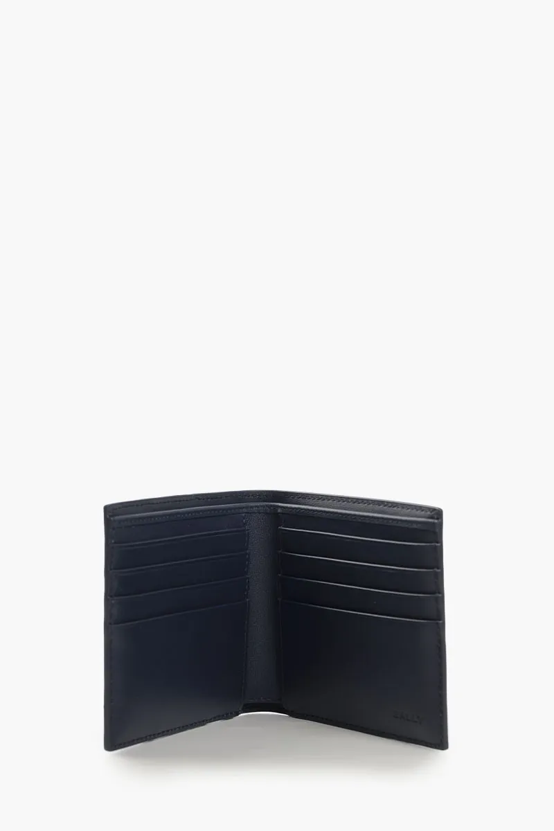 BALLY Mythos Bifold Wallet in Blue/Red/White Recycled Bovine Leather 2