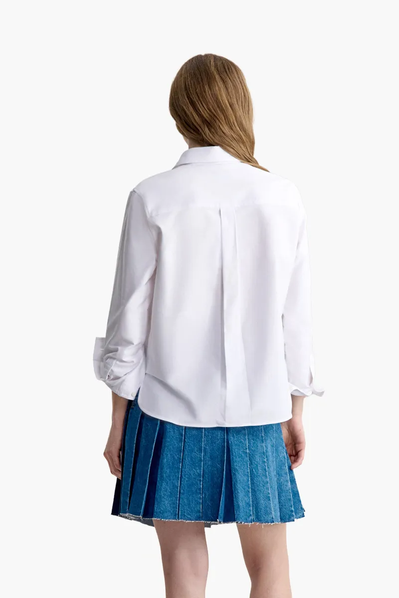 MAISON KITSUNE Women Profile Fox Regular Shirt in White Cotton 2
