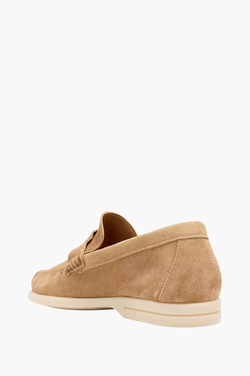 Bally Men Switz Moccasin Loafers in Deep Sepia Calf Suede 1