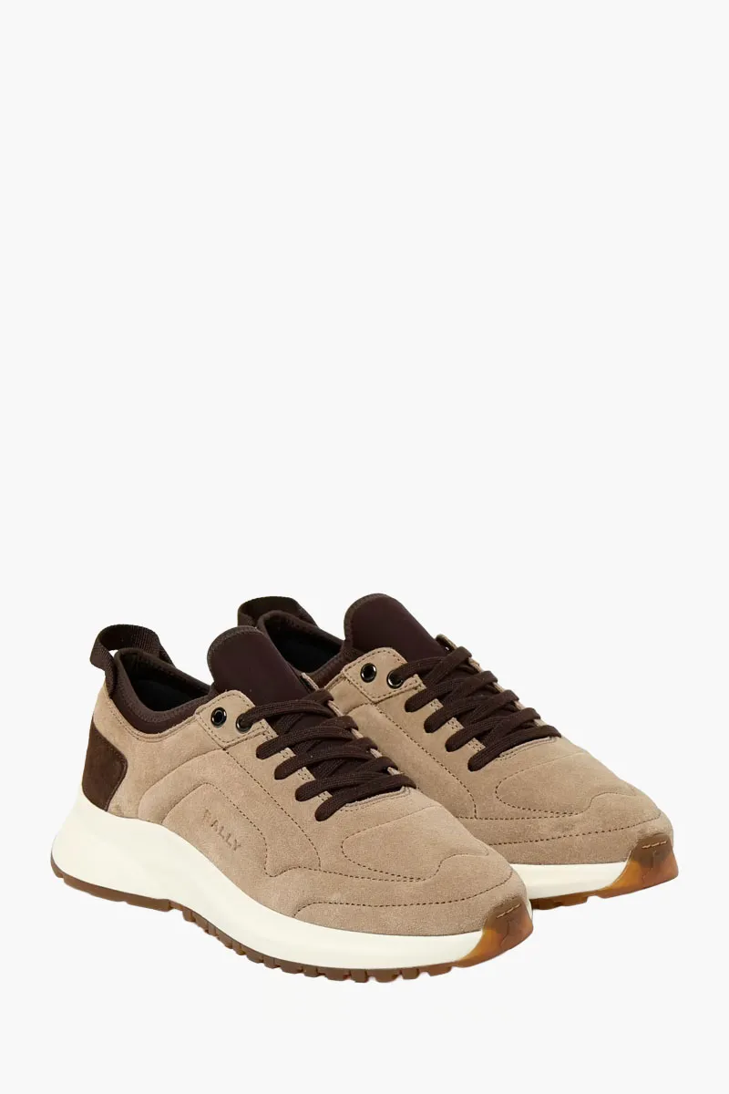 BALLY Men Outline Sneakers in Beige Calf Suede 2