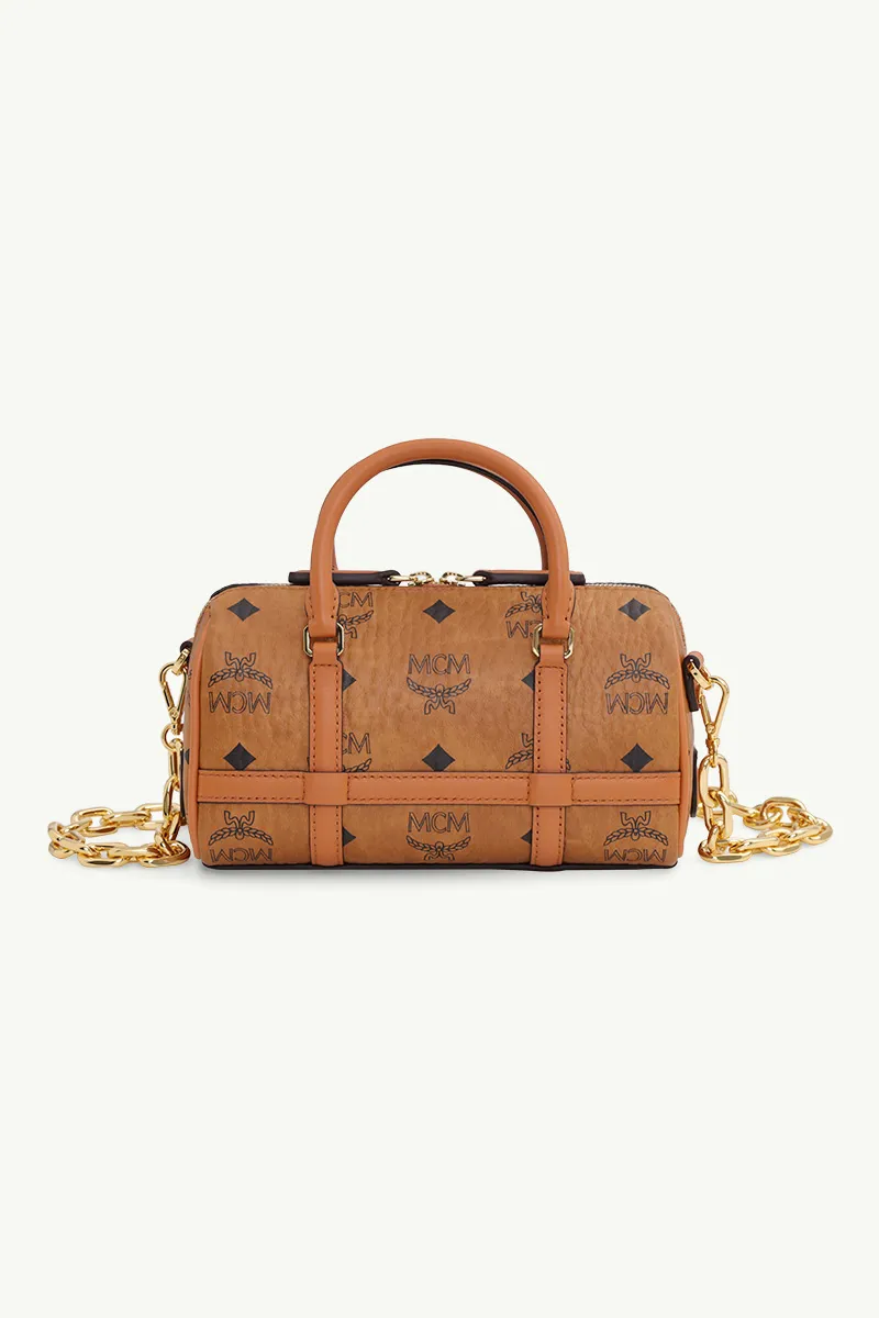 MCM Mini Delmy Boston Bag in Cognac 0