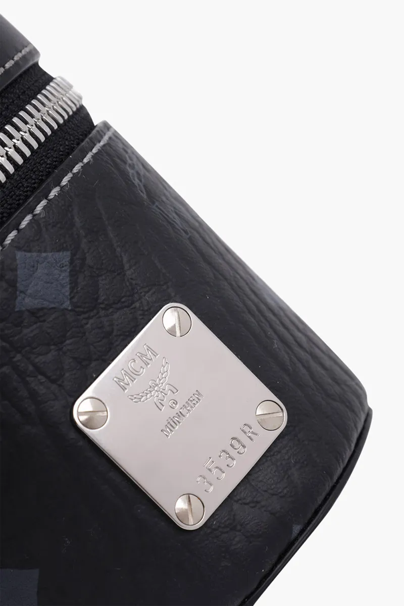 MCM X-Mini Cylinder Top Handle Chain Crossbody in Black 3