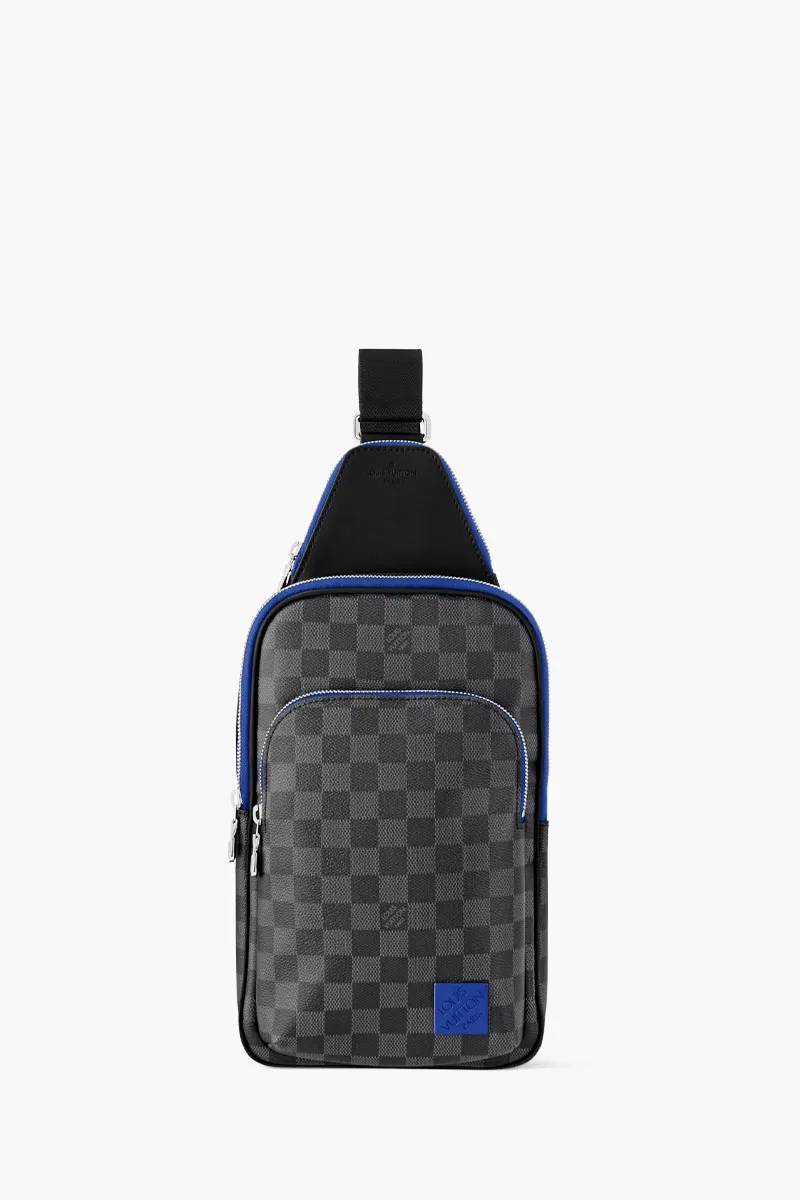 LOUIS VUITTON Avenue Slingbag Bag in Indigo Blue/Grey Damier Graphite Canvas 0