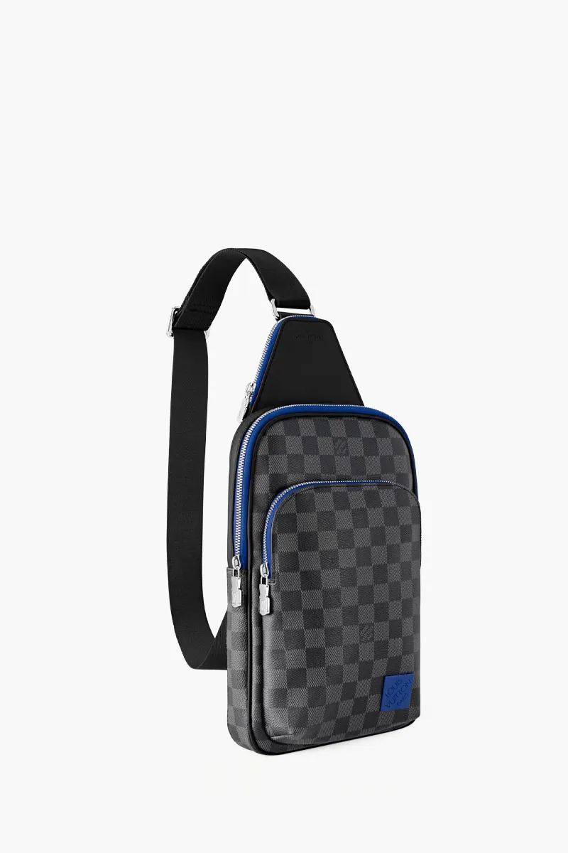 LOUIS VUITTON Avenue Slingbag Bag in Indigo Blue/Grey Damier Graphite Canvas 1