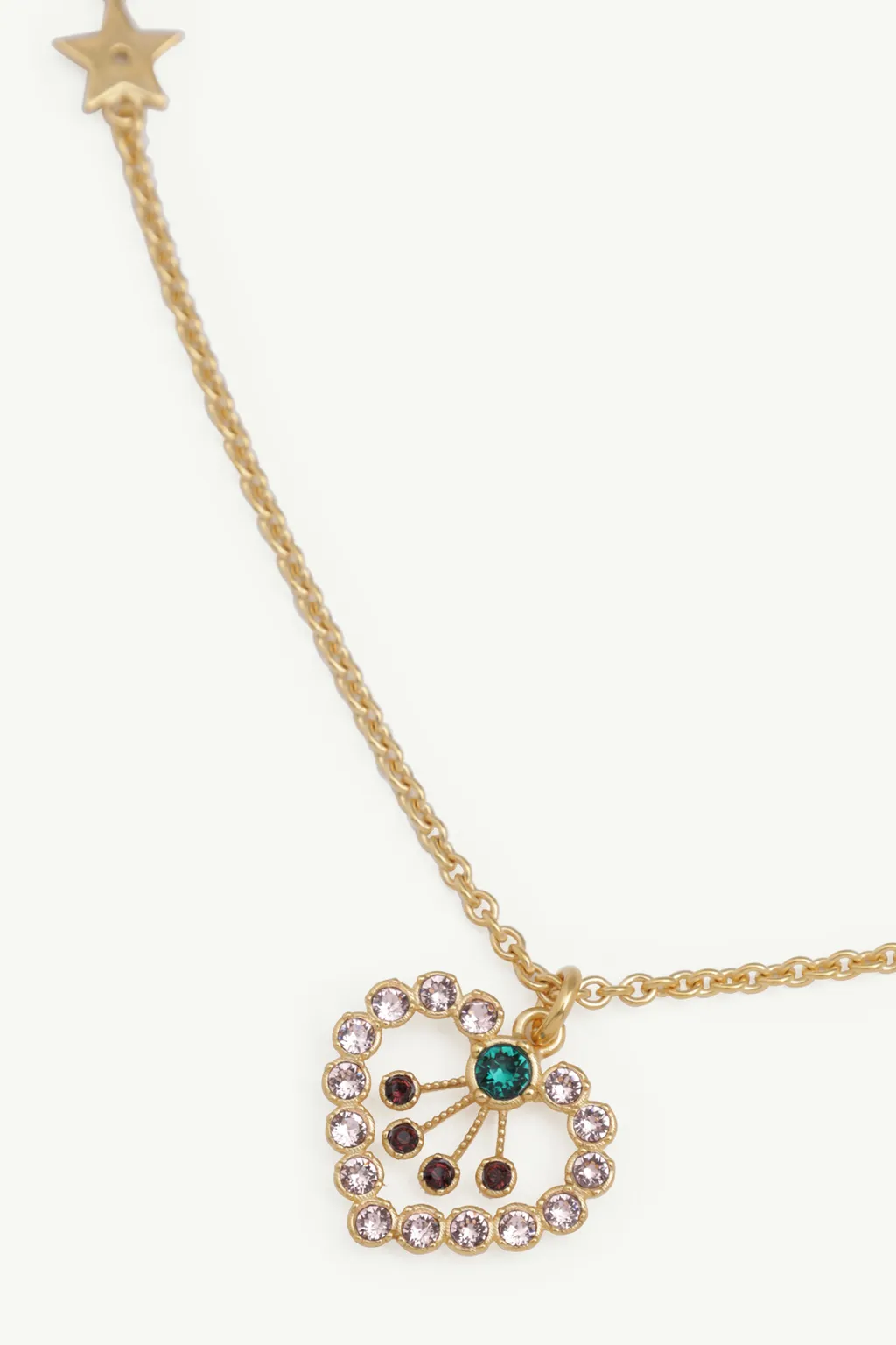 CHRISTIAN DIOR Dior in Heart Lights Necklace in Gold Metal with Multicolor Crystals 1