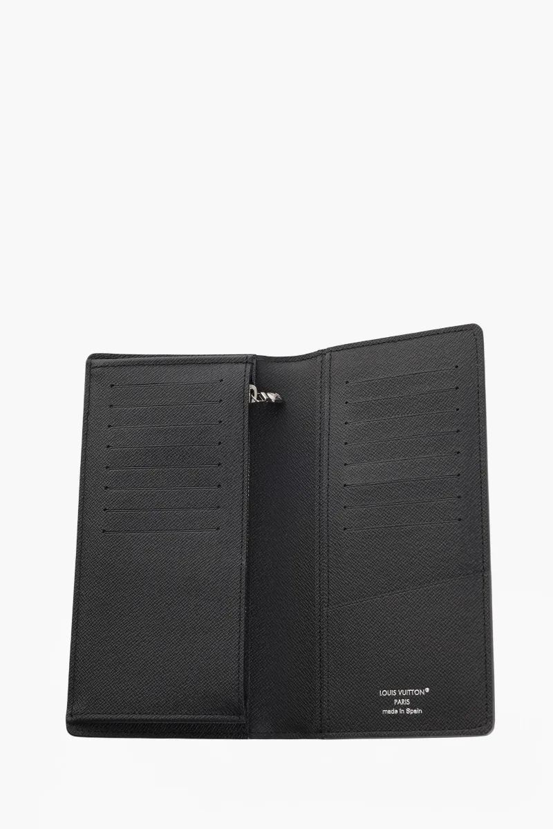 LOUIS VUITTON Brazza Wallet in Black Damier Graphite Canvas 3