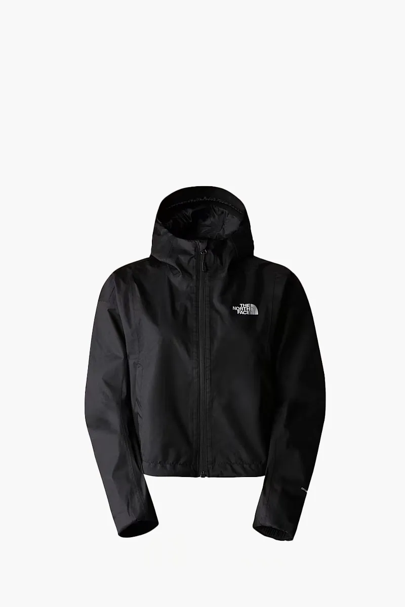 THE NORTH FACE Women Quest Cropped Jacket in Black Polyester with Hoodie 0