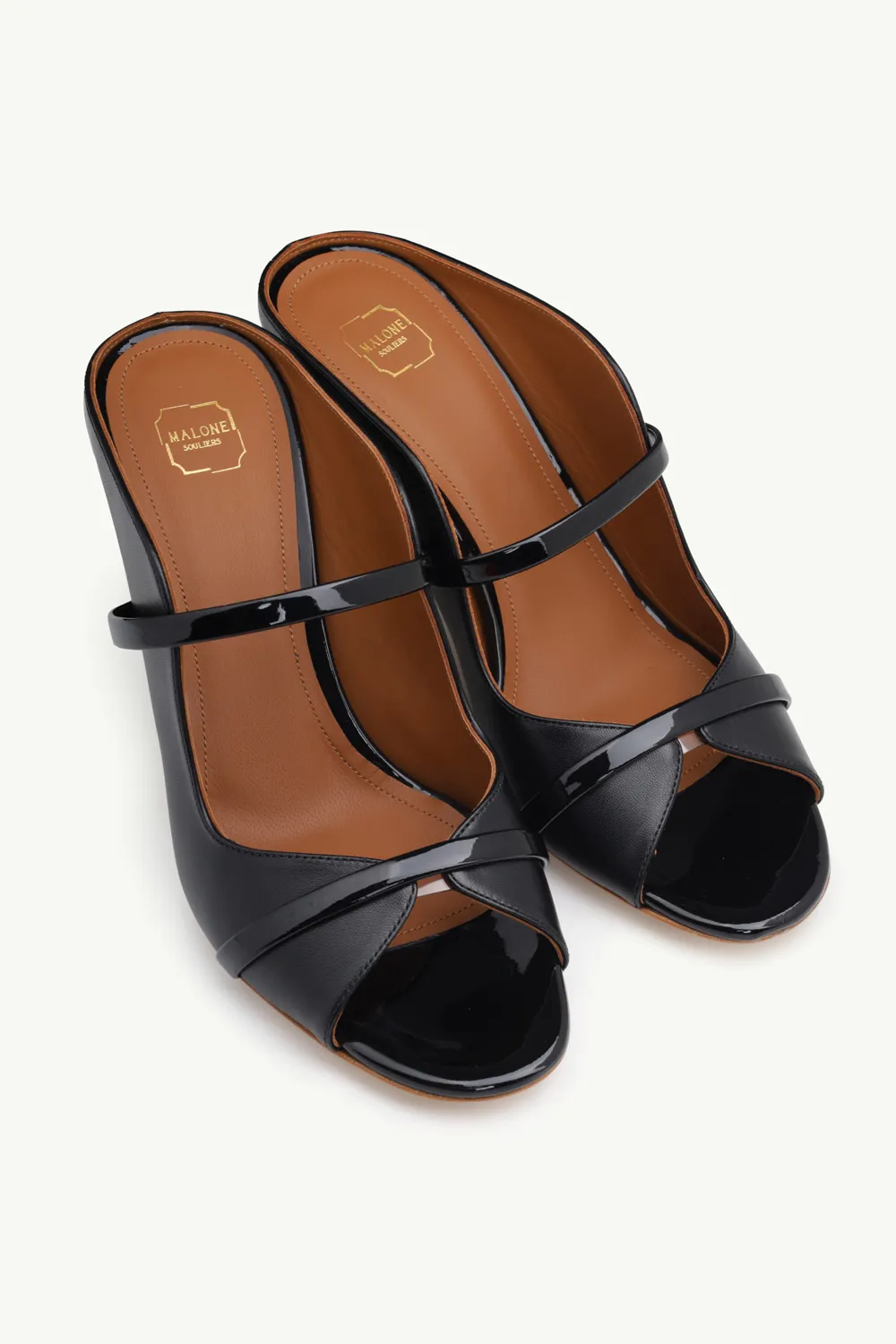 MALONE SOULIERS Norah Pumps 70mm in Black/Black 1
