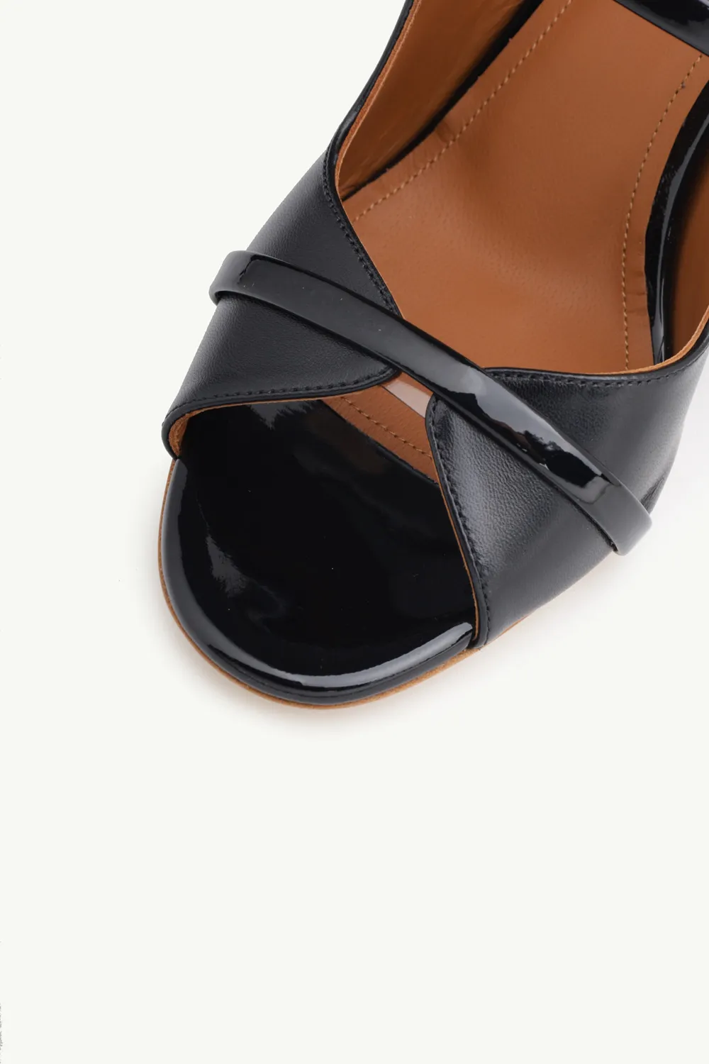 MALONE SOULIERS Norah Pumps 70mm in Black/Black 4