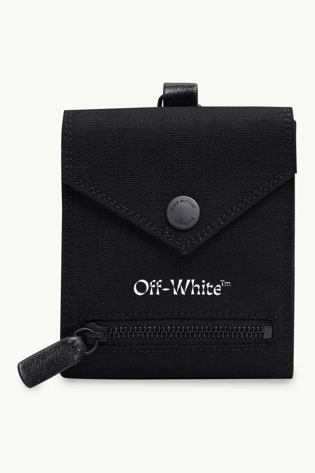 OFF WHITE Bi-fold Chain Wallet in Black 0