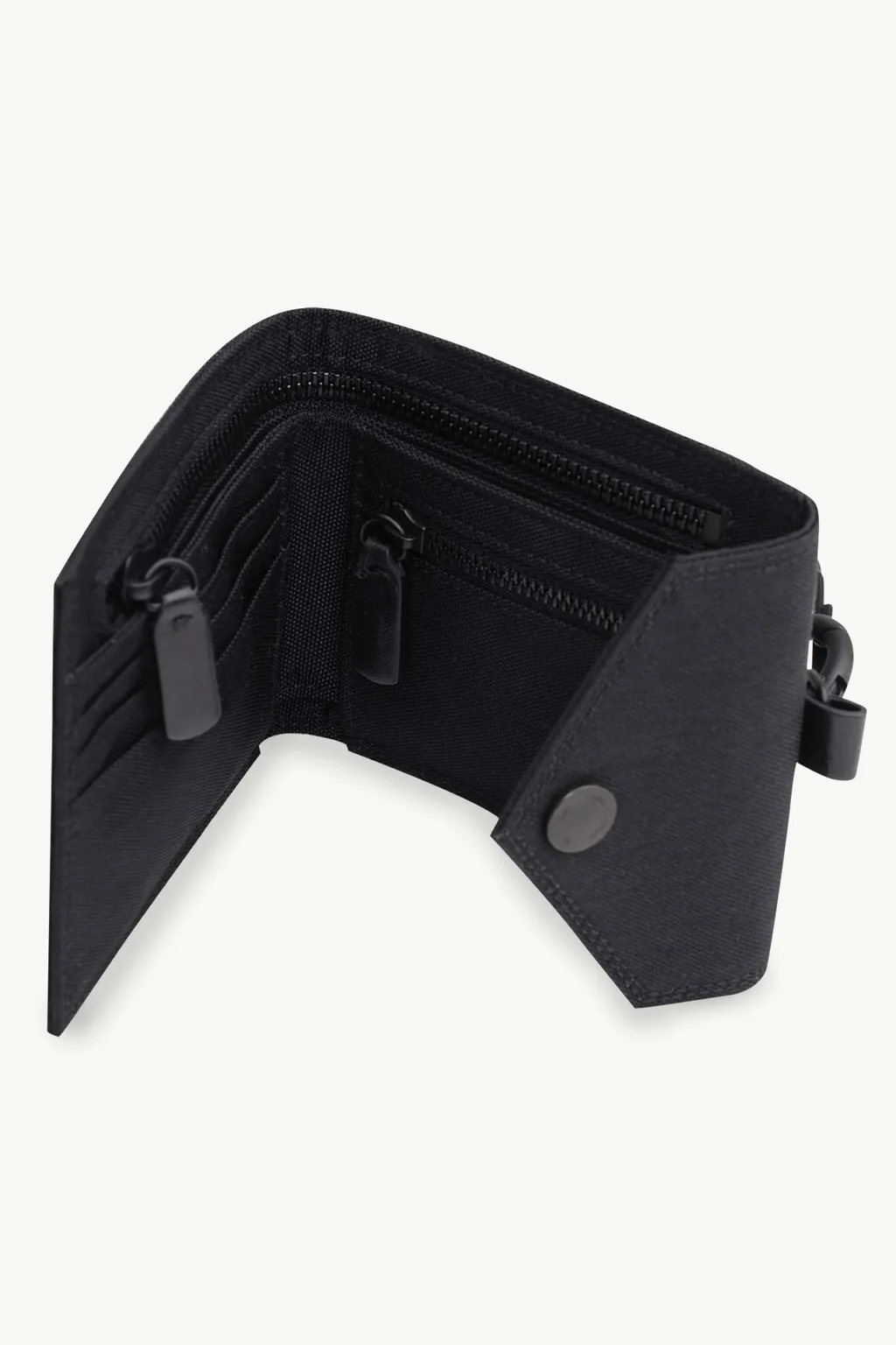 OFF WHITE Bi-fold Chain Wallet in Black 2