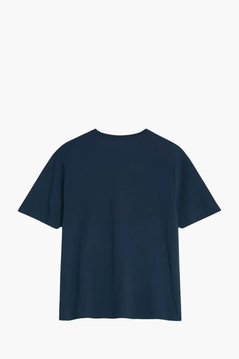 MAISON KITSUNE Men Fox Head Regular T-Shirt in Classic Navy Cotton 1