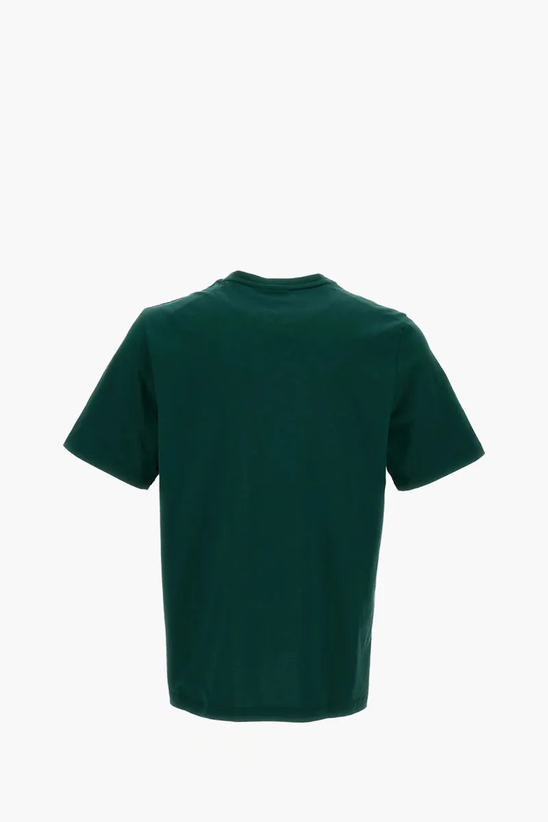 MAISON KITSUNE Men Fox Head Regular T-Shirt in Bottle Green Cotton 1