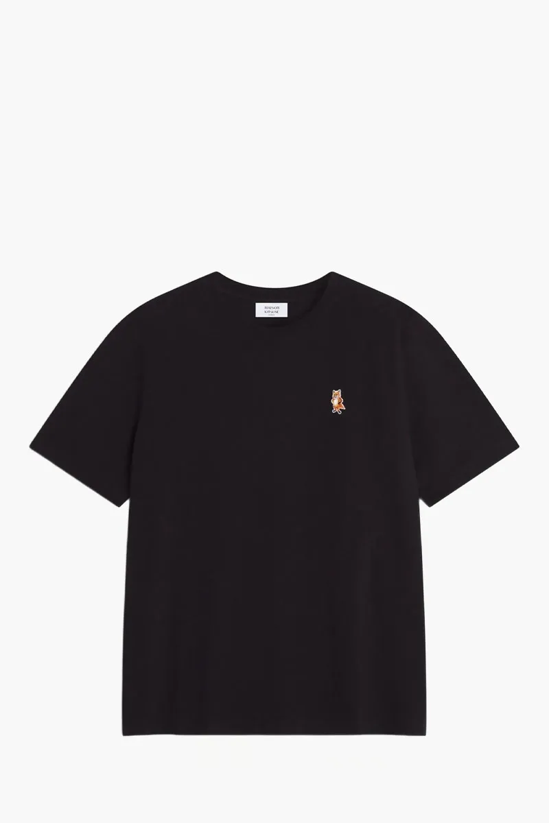 MAISON KITSUNE Men Standing Fox Comfort T-Shirt in Black Cotton 0