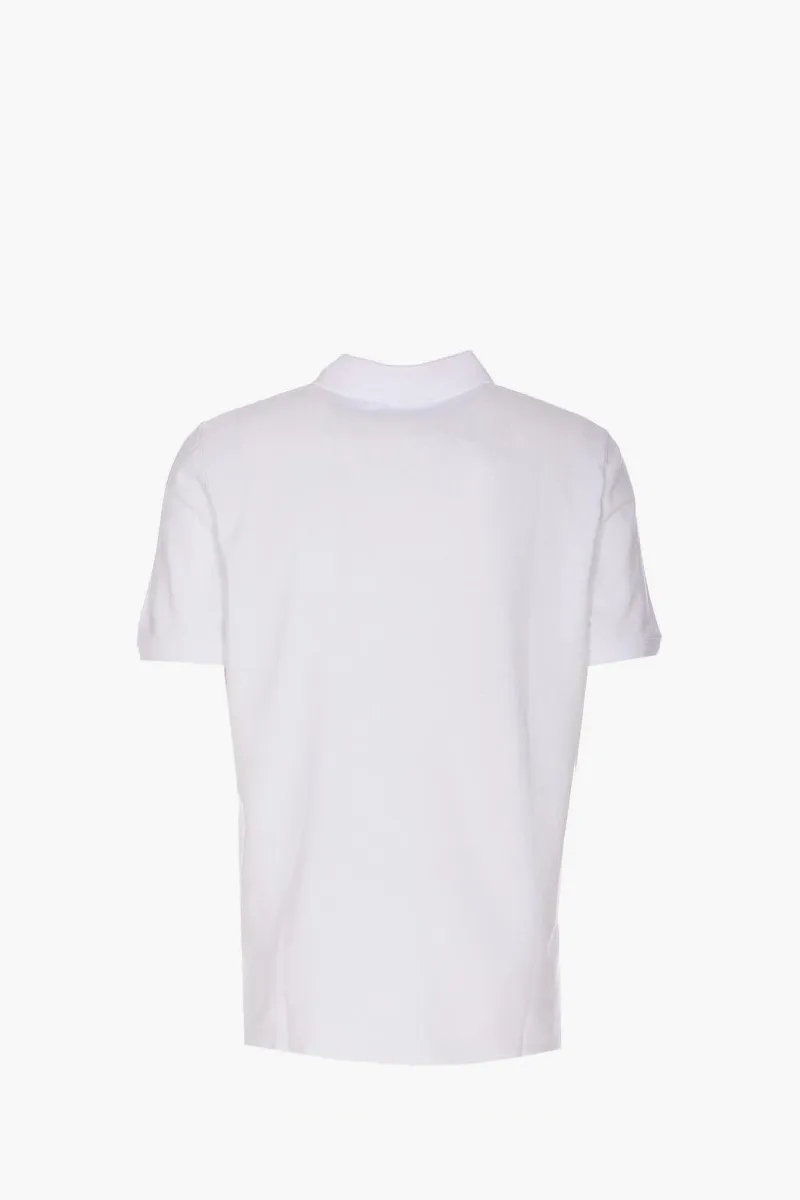 MAISON KITSUNE Men Fox Head Regular Polo Shirt in White Cotton 1