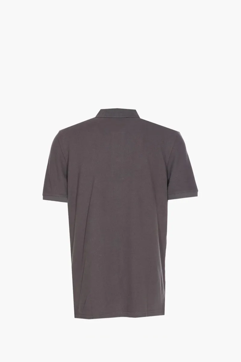 MAISON KITSUNE Men Fox Head Regular Polo Shirt in Charcoal Cotton 1