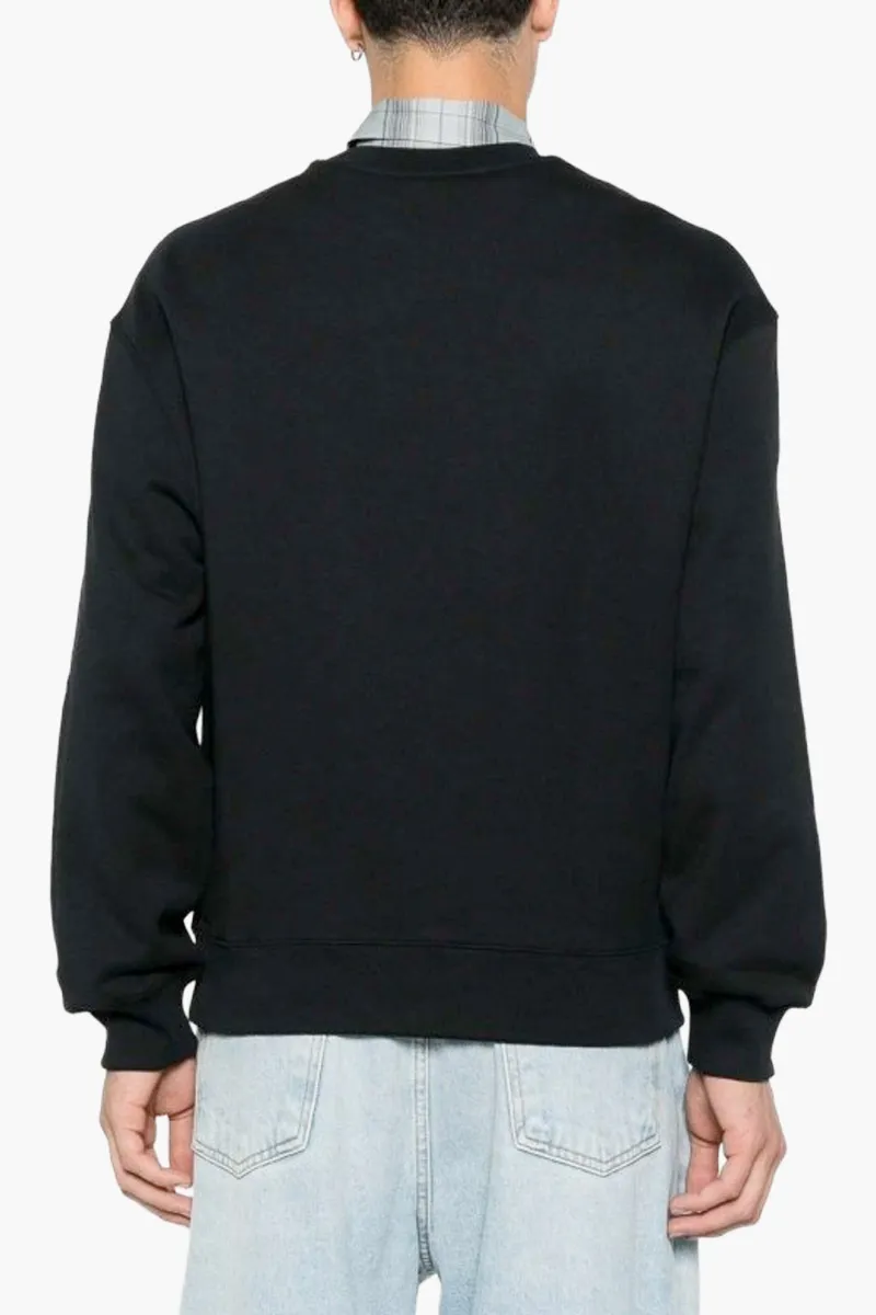 MAISON KITSUNE Men Fox Head Comfort Sweatshirt in Black Cotton 2
