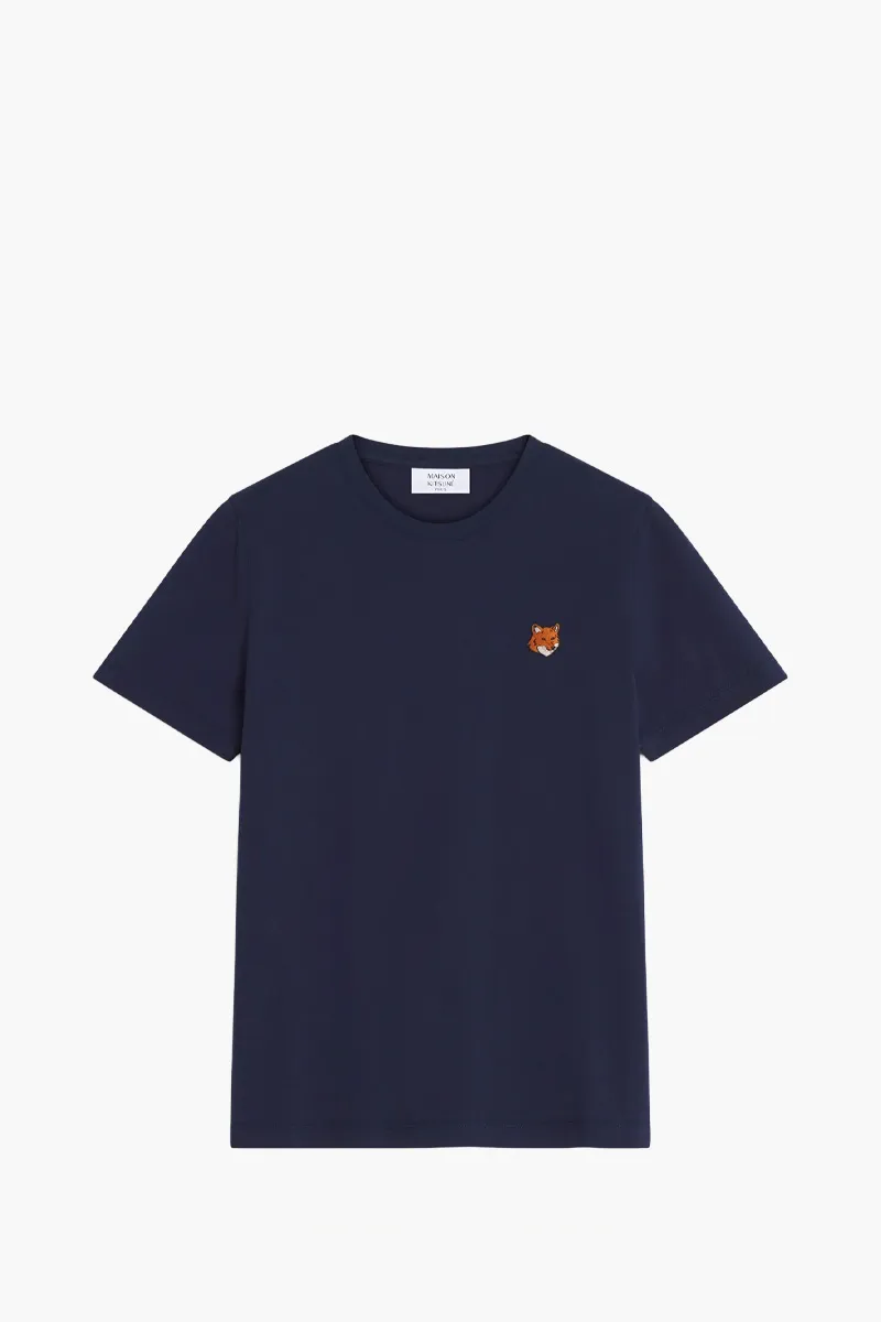 MAISON KITSUNE Women Fox Head Regular T-Shirt in Classic Navy Cotton Jersey 0