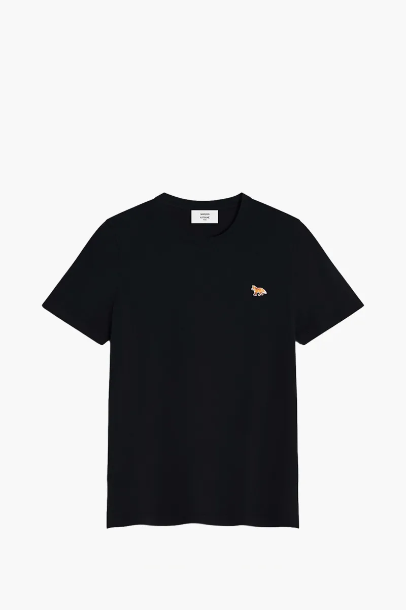 MAISON KITSUNE Women Baby Fox Regular T-Shirt in Black Cotton Jersey 0