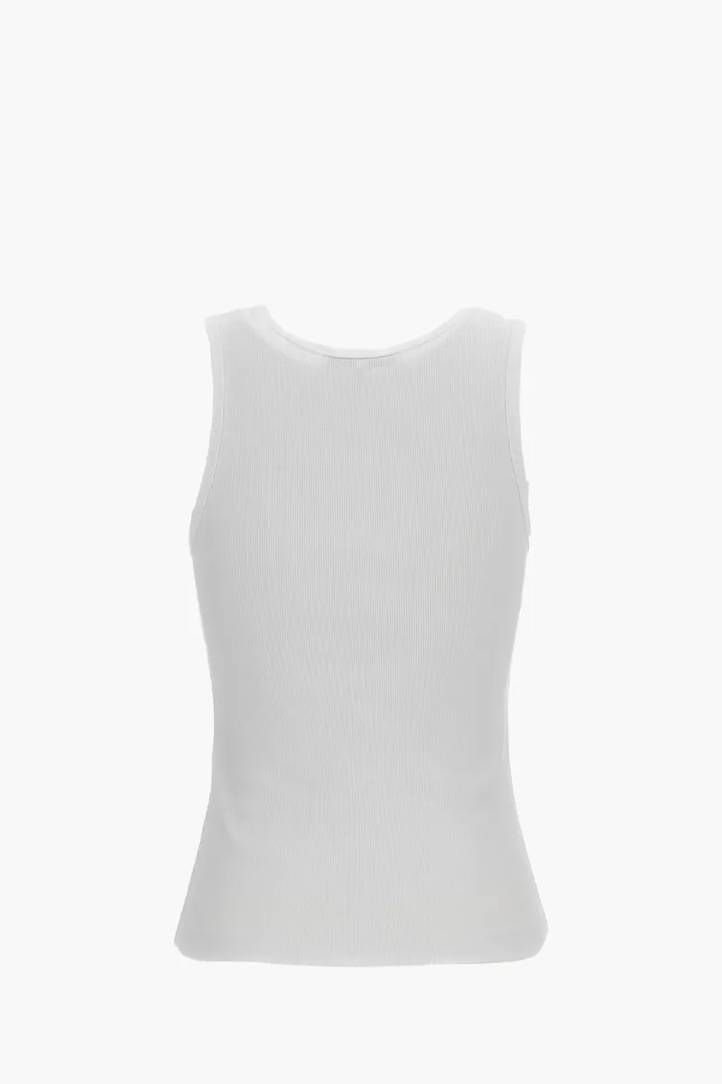 MAISON KITSUNE Women Baby Fox Tank Top in White Cotton 1