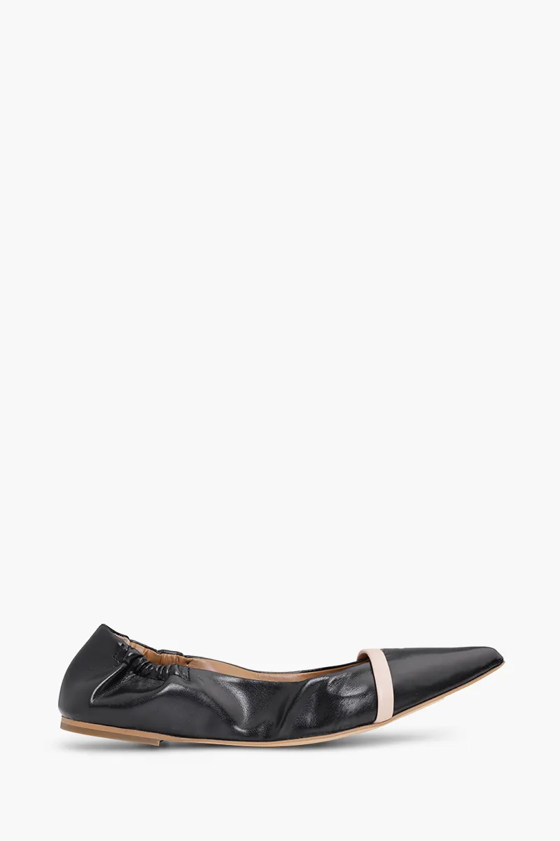 MALONE SOULIERS Raya Mules in Black/Nude 0