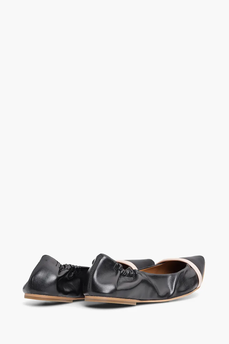MALONE SOULIERS Raya Mules in Black/Nude 2