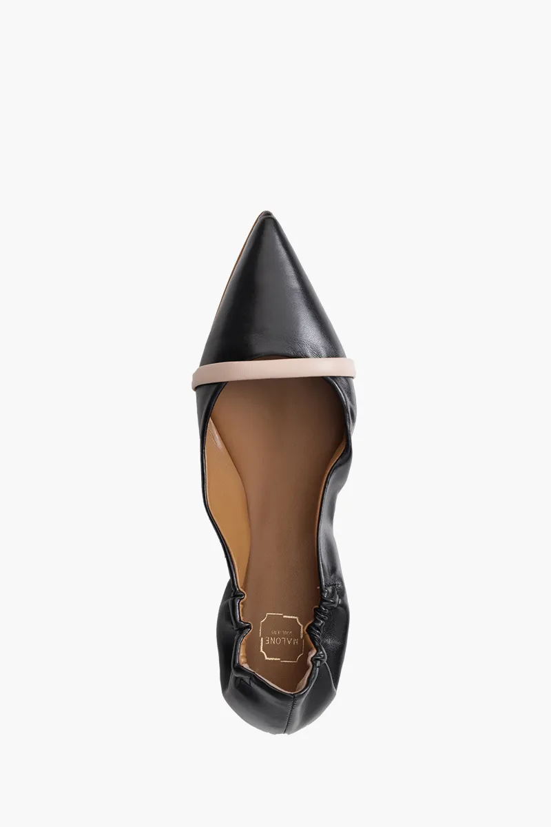 MALONE SOULIERS Raya Mules in Black/Nude 3