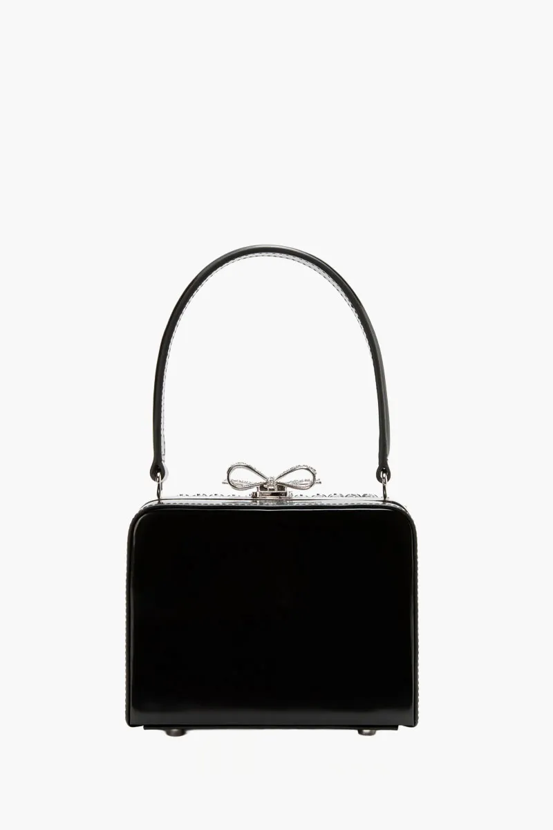 SELF-PORTRAIT Crystal Bow Micro Bag in Navy with Navy Crystal 2