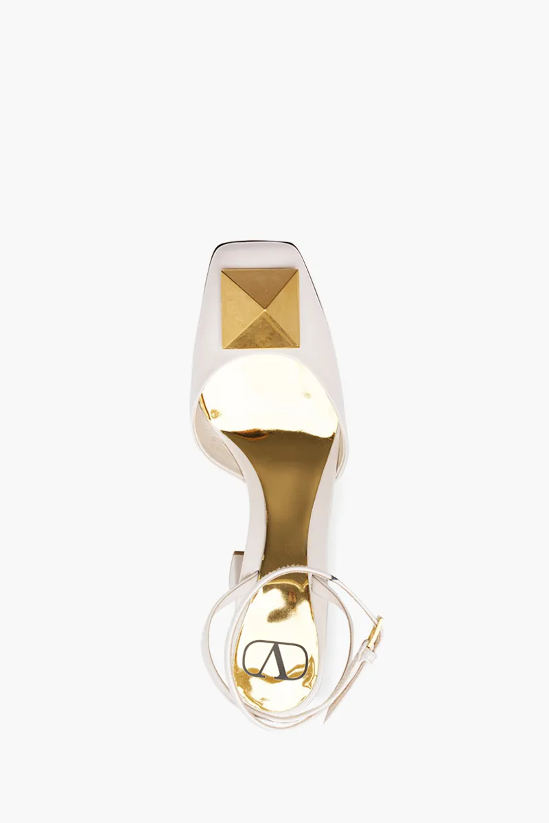 VALENTINO One Stud Pumps 90mm in Light Ivory Patent 3