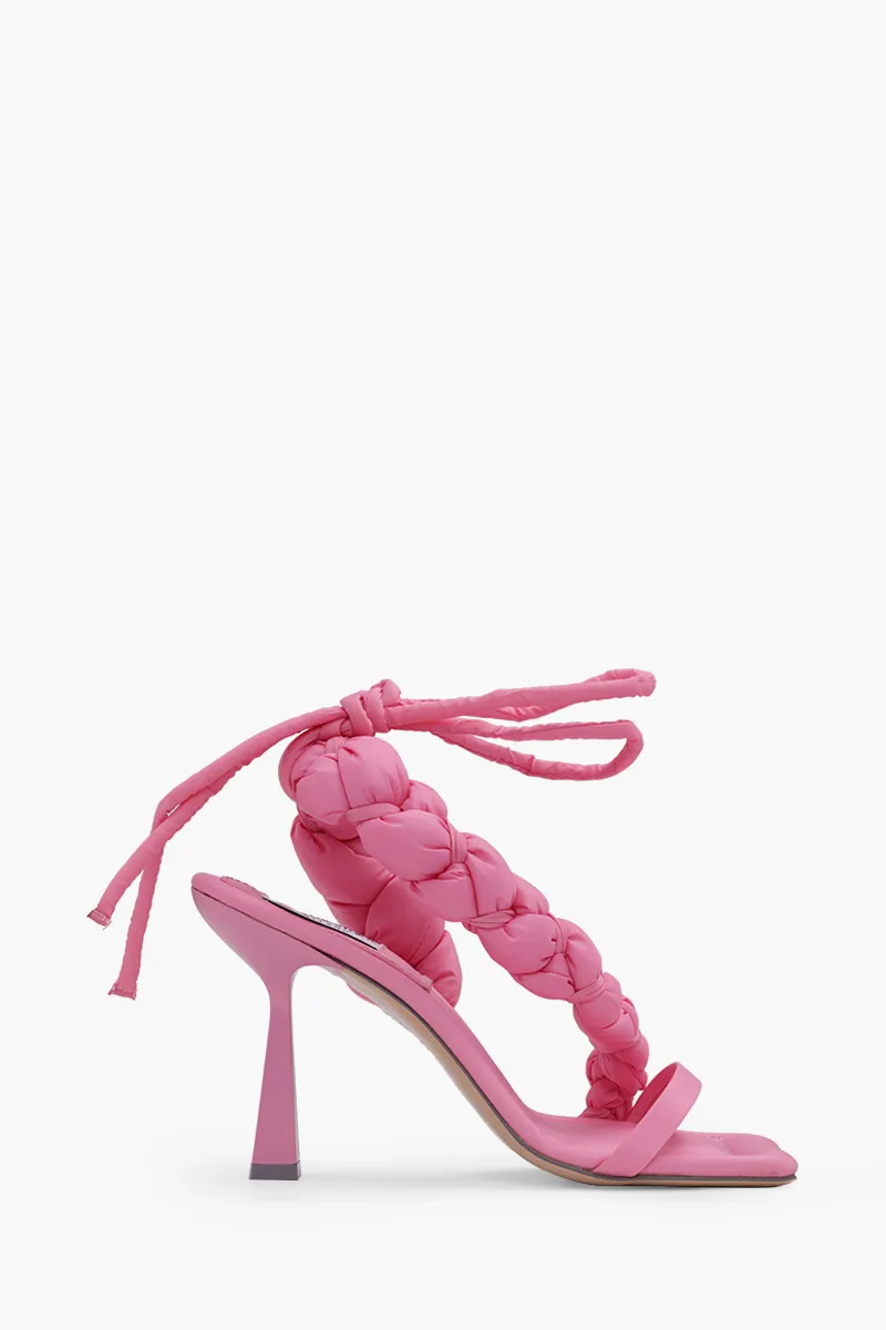 SEBASTIAN MILANO Women Untangled Ankle Strap Sandals 95mm in Pink Nylon 0