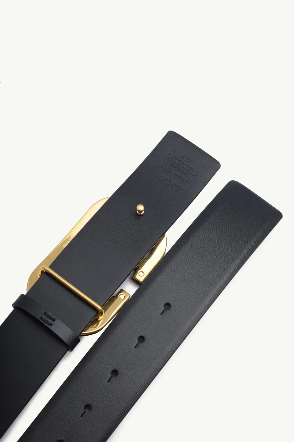 VALENTINO Women VLogo Signature Belt 4cm in All Black Calfskin GHW 3