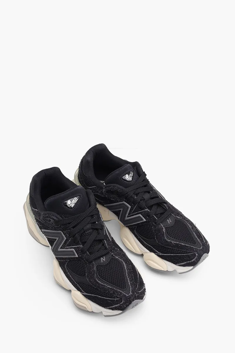 NEW BALANCE Men 9060 Sneakers in Black Hairy Suede 1