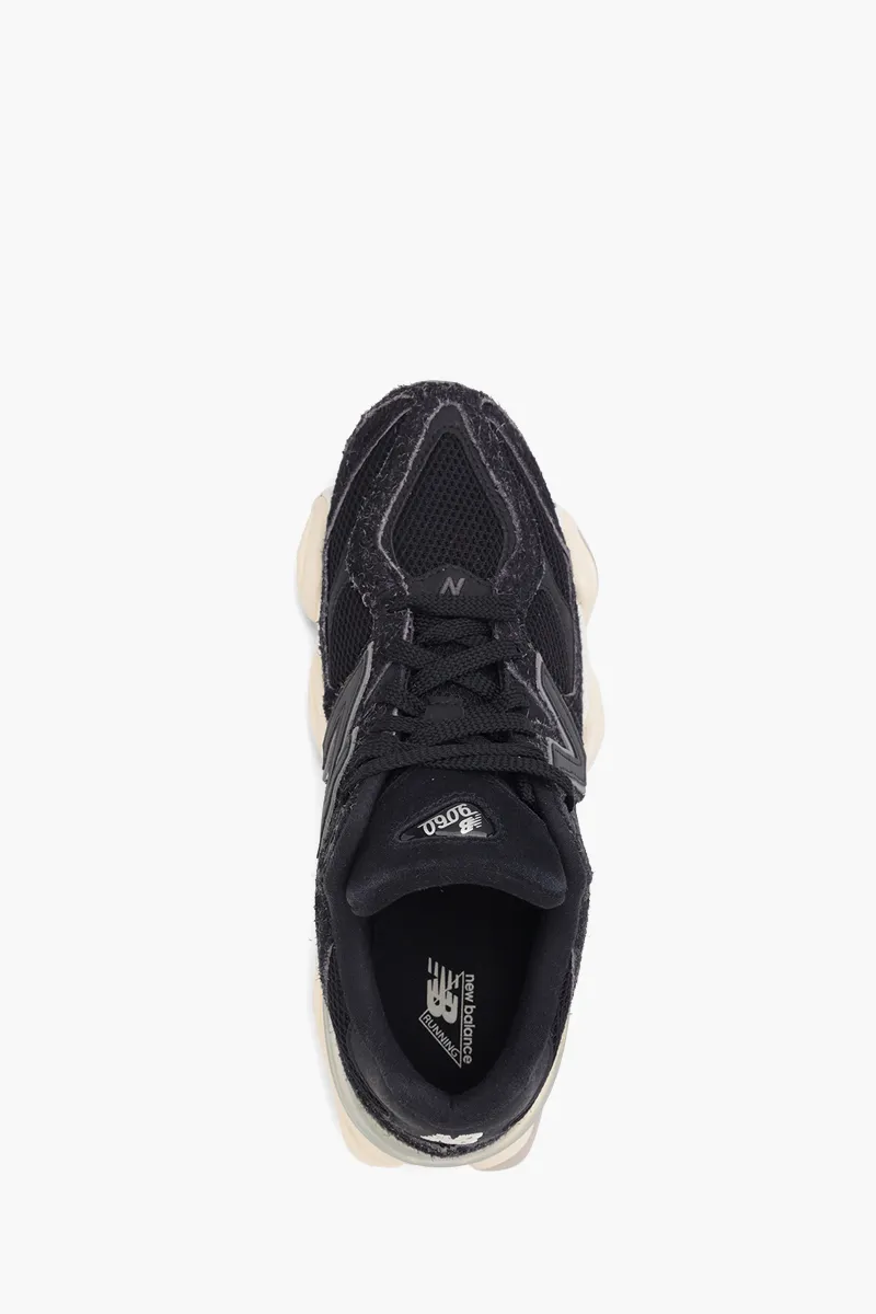 NEW BALANCE Men 9060 Sneakers in Black Hairy Suede 3
