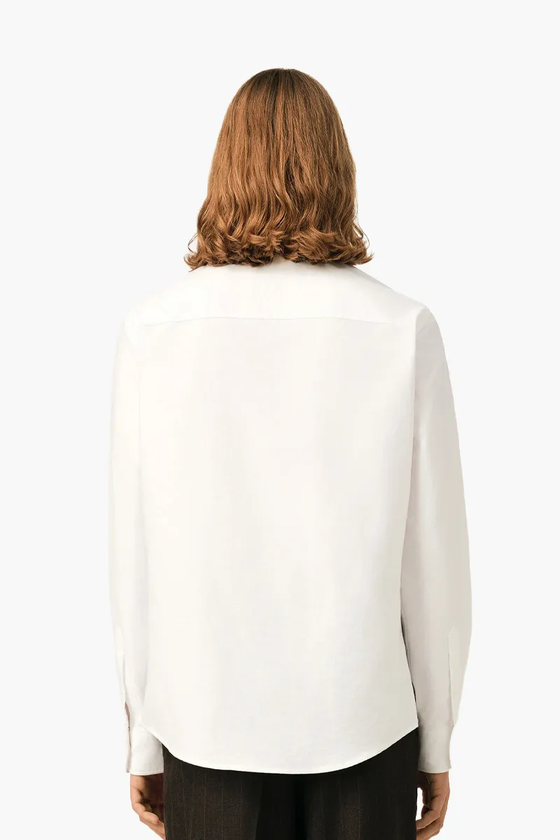 AMI Unisex Ami De Coeur Oxford Button-Down Collar Shirt in Natrual White Cotton 2