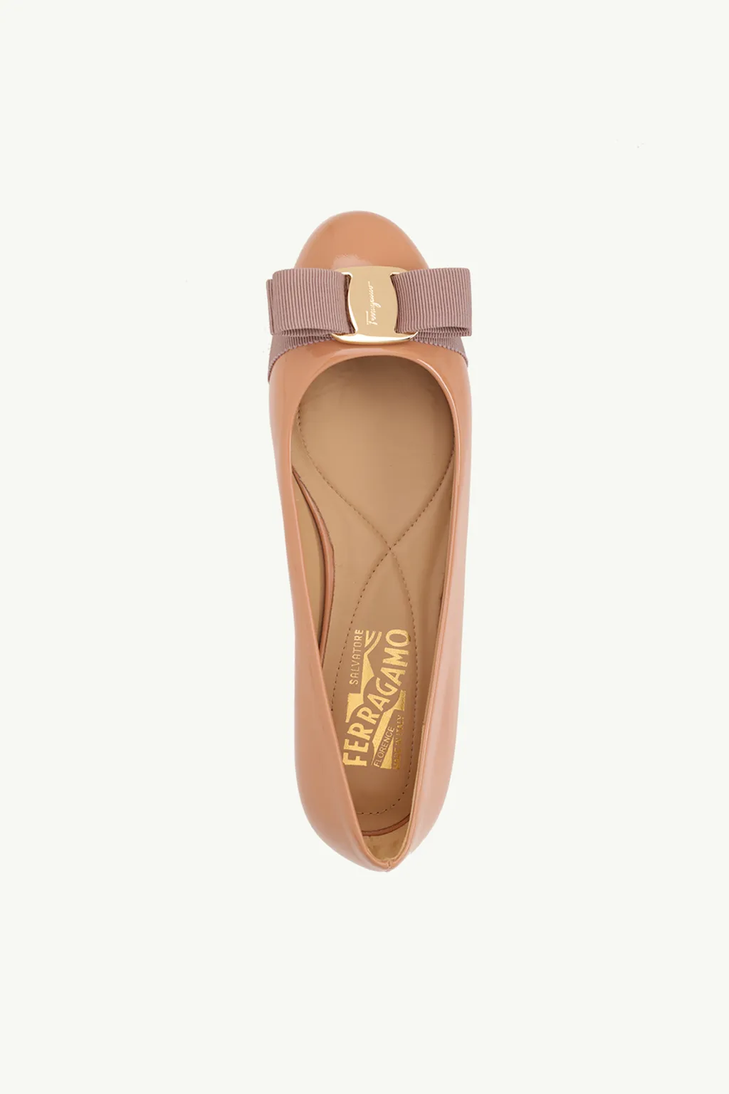 SALVATORE FERRAGAMO Varina Ballerina in New Blush Leather 3